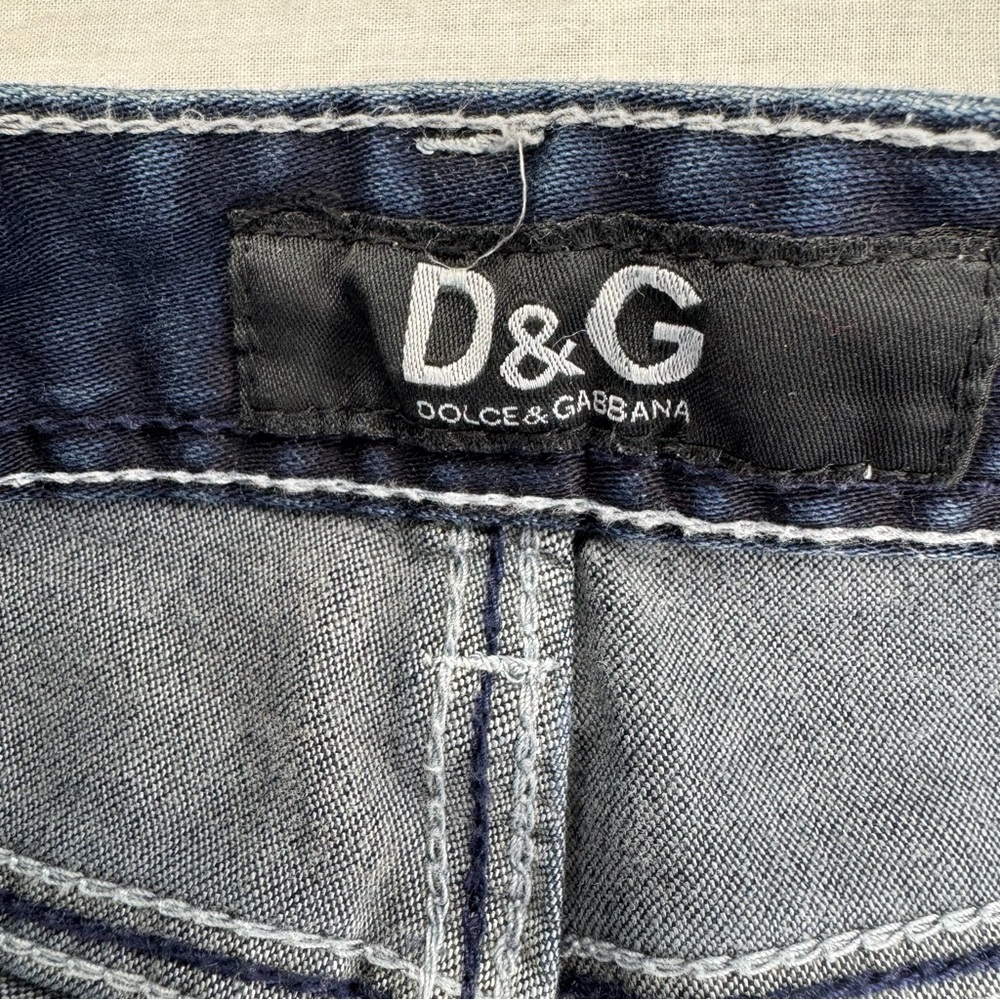 D&G Dolce & Gabbana Low Rise Dark Wash Slim Straight Jeans Size 26 - Picture 6 of 12